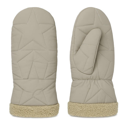 NICCI LADIES STAR PATTERN MITTEN WITH SHERPA CUFF