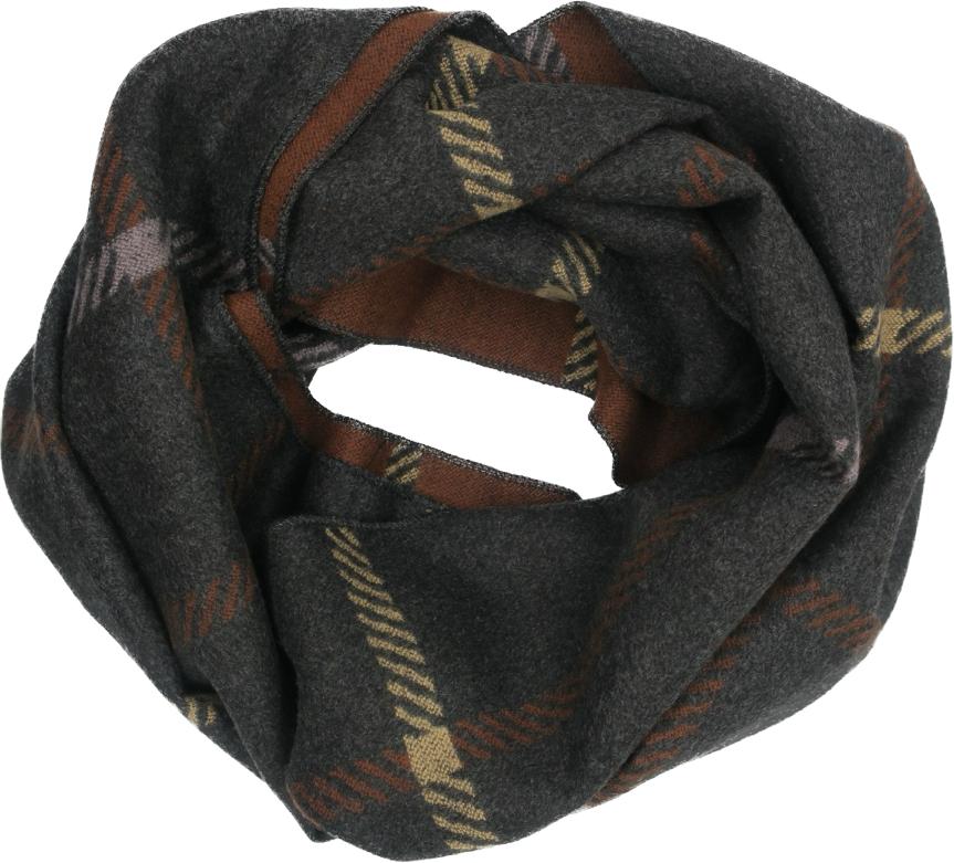 CLUB ROCHELIER MEN'S VISCOSE BLEND REVERSIBLE PLAID SCARF