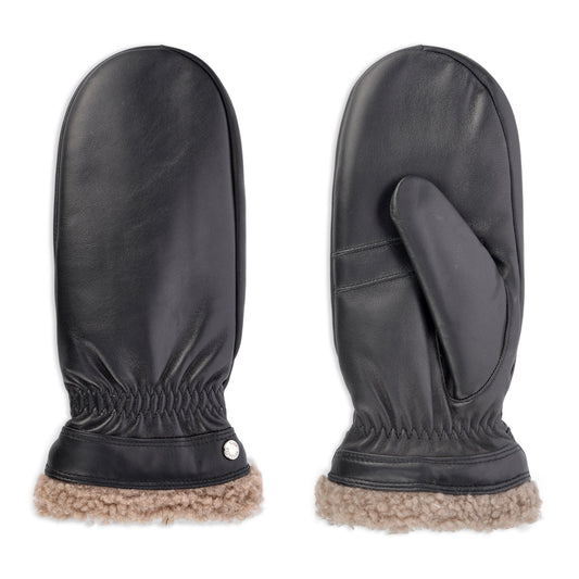 CLUB ROCHELIER LADIES LEATHER MITT WITH BERBER CUFF