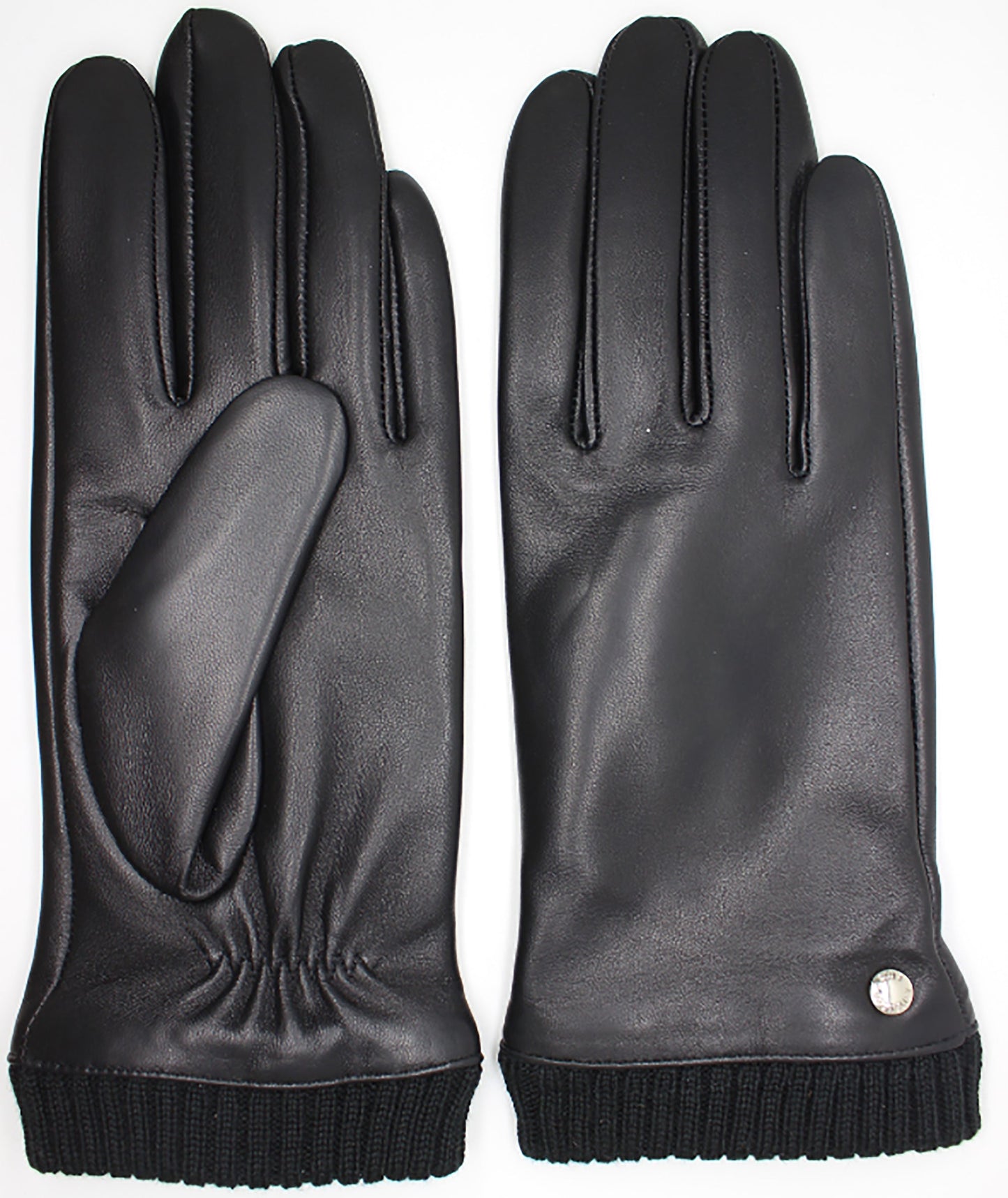 CLUB ROCHELIER LADIES CLASSIC QUALITY LEATHER GLOVE WITH KNIT CUFF