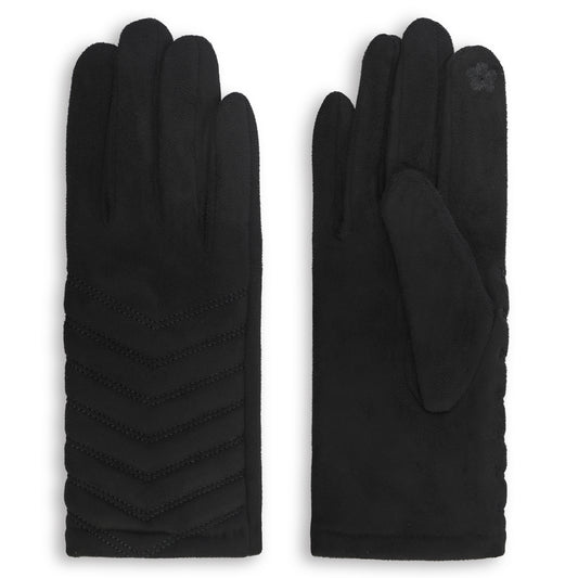 CLUB ROCHELIER LADIES FAUX SUEDE GLOVE WITH QUILTING