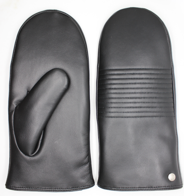 CLUB ROCHELIER LADIES CLASSIC LEATHER MITTEN WITH PINTUCK