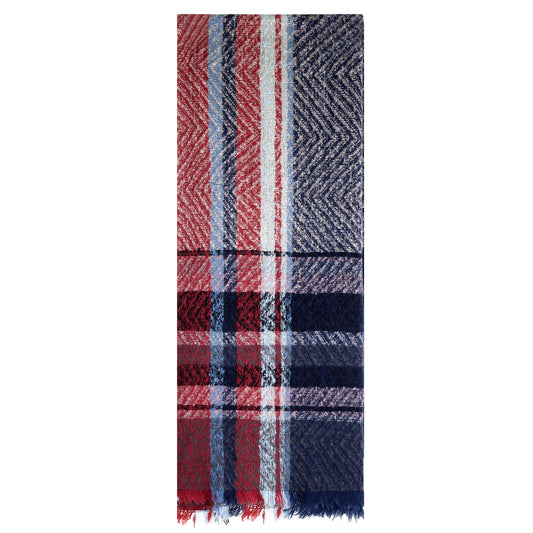 LADIES NICCI PLAID BLANKET SCARF