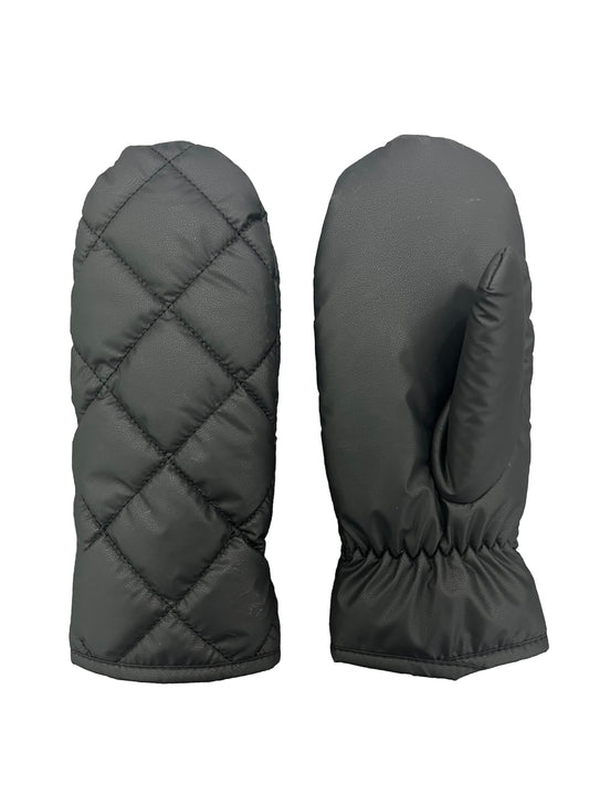 NICCI LADIES QUILTED PU MITTEN