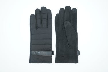 NICCI MENS NYLON/ FAUX SUEDE GLOVE