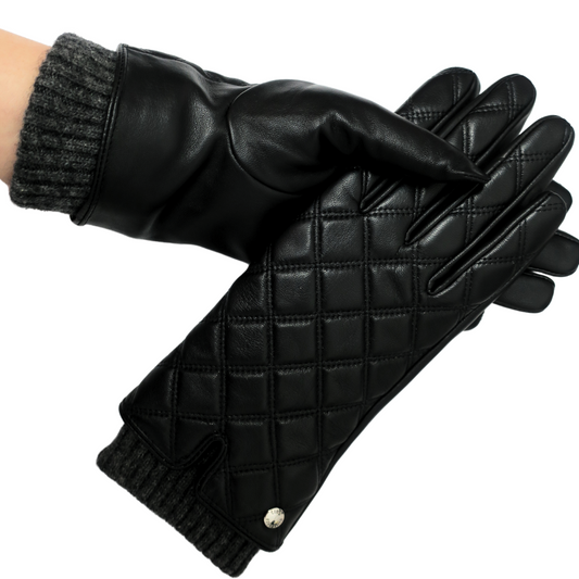 CLUB ROCHELIER LADIES QUILTED GLOVE WITH CUFF