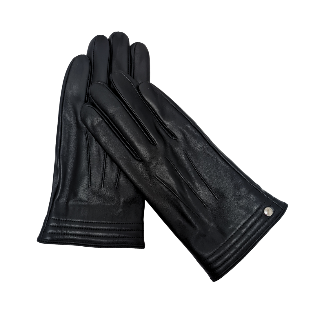 CLUB ROCHELIER MENS LEATHER GLOVE WITH LINEAR STITCHED CUFF