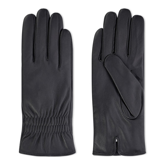 CLUB ROCHELIER LADIES LEATHER GLOVE WITH GATHERED WRIST