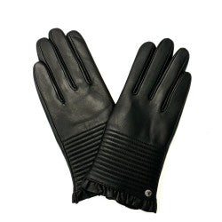 LADIES GLOVE WITH QUILTING AND RUFFLE CUFF