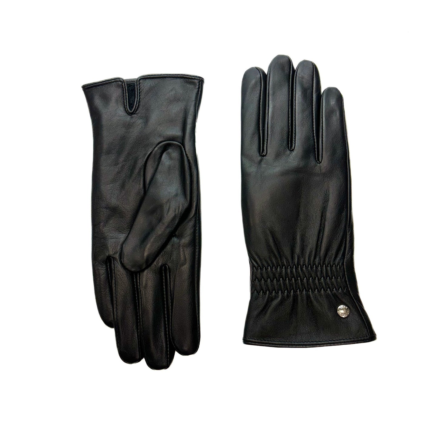 CLUB ROCHELIER LADIES LEATHER GLOVE WITH GATHERED WRIST