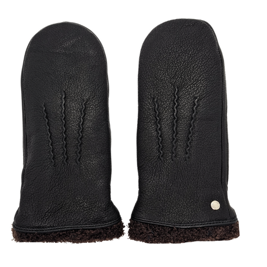 CLUB ROCHELIER MEN'S DEERSKIN MITT WITH BERBER CUFF
