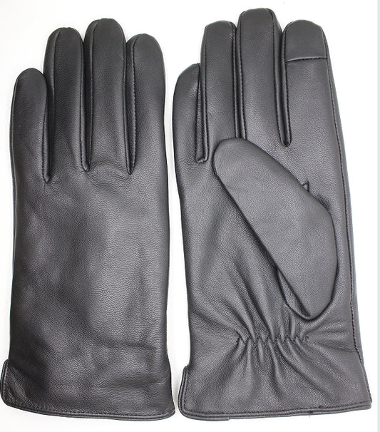 NICCI MENS CLASSIC LEATHER GLOVE WITH TOUCH SCREEN