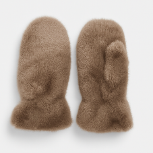 LADIES NICCI PLUSH FAUX FUR MITTEN