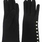NICCI LADIES KNIT GLOVE WITH PEARL EMBELLISHMENT
