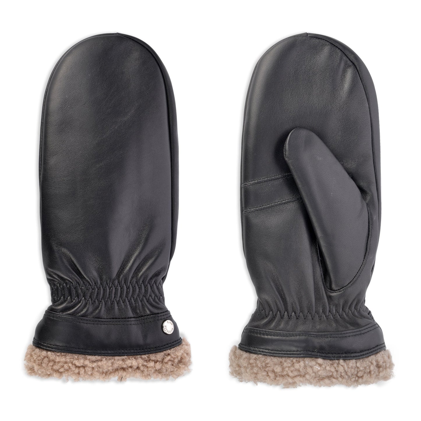 CLUB ROCHELIER LADIES LEATHER MITT WITH BERBER CUFF