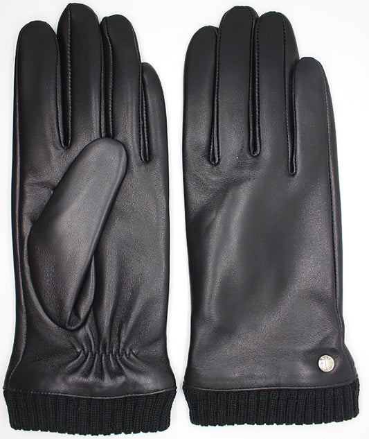CLUB ROCHELIER LADIES CLASSIC QUALITY LEATHER GLOVE WITH KNIT CUFF
