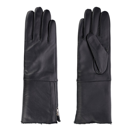 CLUB ROCHELIER LADIES LONG LEATHER GLOVE WITH FOLDOVER CUFF