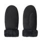 CLUB ROCHELIER LADIES FAUX SUEDE MITTEN WITH SHERPA CUFF