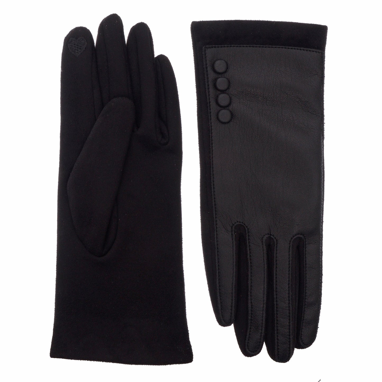 NICCI LADIES ELEGANT KNIT GLOVE WITH BUTTONS