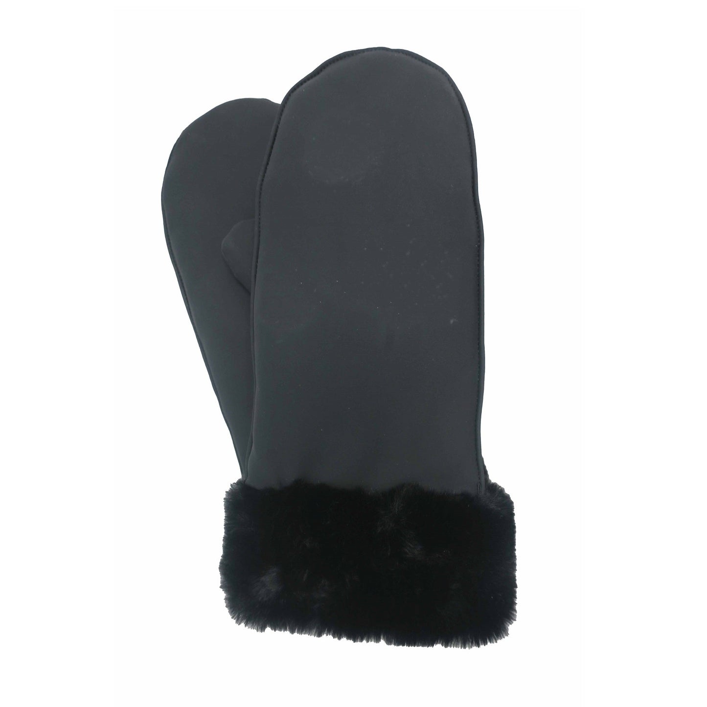 NICCI LADIES WATER RESISTANT MITTEN WITH FAX FUR CUFF