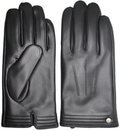CLUB ROCHELIER MENS LEATHER GLOVE WITH LINEAR STITCHED CUFF