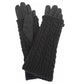 LADIES KNIT GLOVE WITH CABLE KNIT OVERLAY CUFF