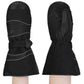 LEATHER AND NYLON SKI MITT, REMOVABLE THERMAL LINER