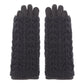 LADIES KNIT GLOVE WITH CABLE KNIT OVERLAY CUFF