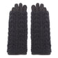 LADIES KNIT GLOVE WITH CABLE KNIT OVERLAY CUFF