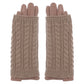 LADIES KNIT GLOVE WITH CABLE KNIT OVERLAY CUFF