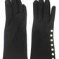 NICCI LADIES KNIT GLOVE WITH PEARL EMBELLISHMENT