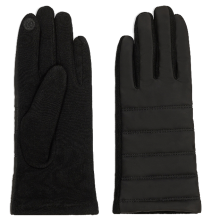 NICCI LADIES PU WATER-REPELLENT QUILTED KNIT GLOVE