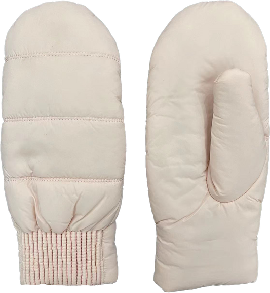 LADIES NYLON QUILTED MITTEN WITH NYLON CUFF