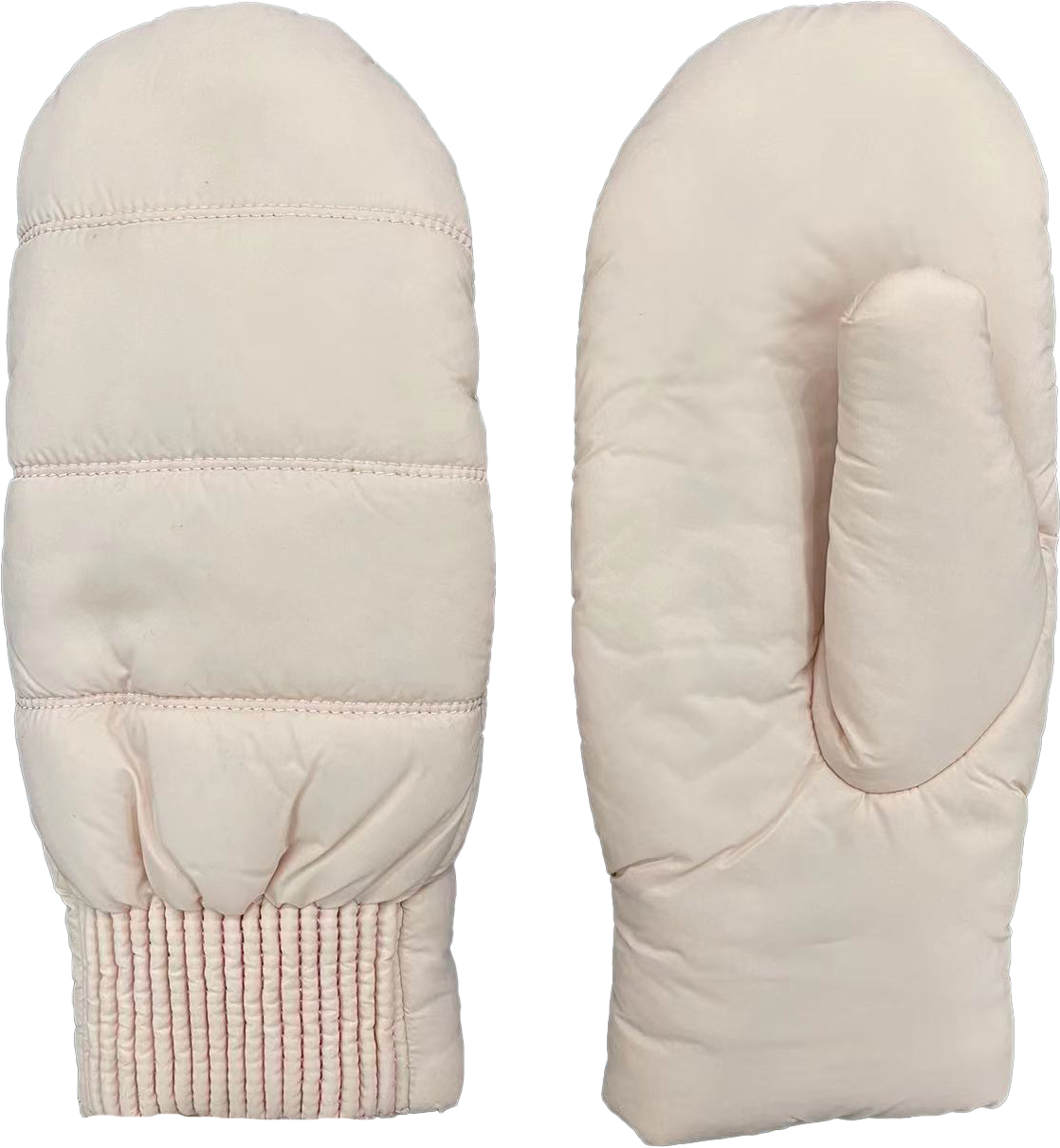 LADIES NYLON QUILTED MITTEN WITH NYLON CUFF