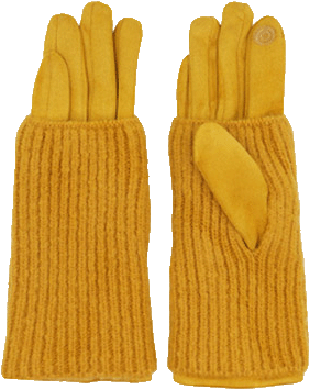 NICCI LADIES 2 in 1 SUEDE GLOVE WITH CUFF