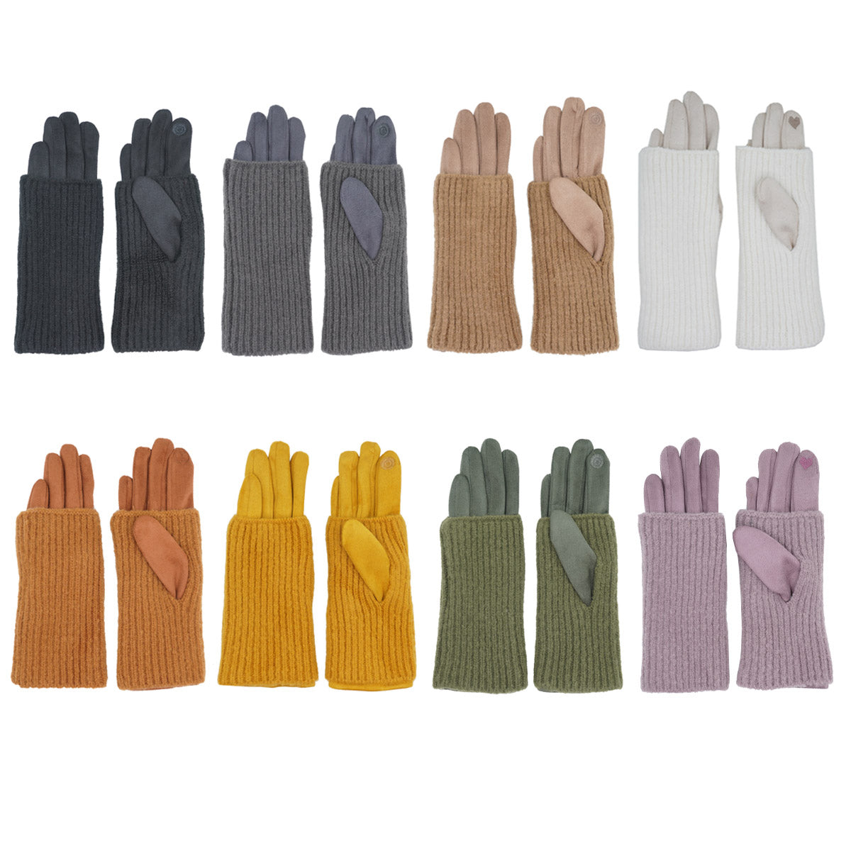 NICCI LADIES 2 in 1 SUEDE GLOVE WITH CUFF