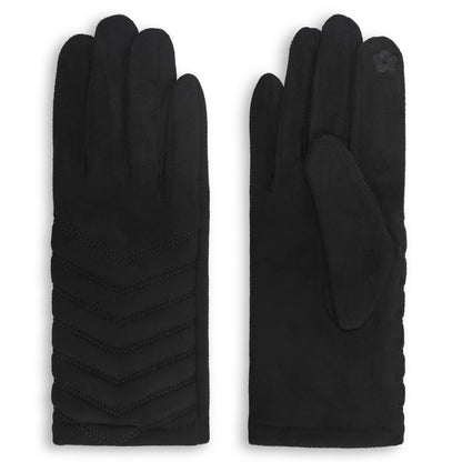 CLUB ROCHELIER LADIES FAUX SUEDE GLOVE WITH QUILTING