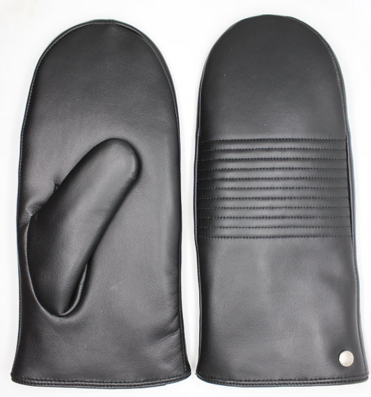 CLUB ROCHELIER LADIES CLASSIC LEATHER MITTEN WITH PINTUCK