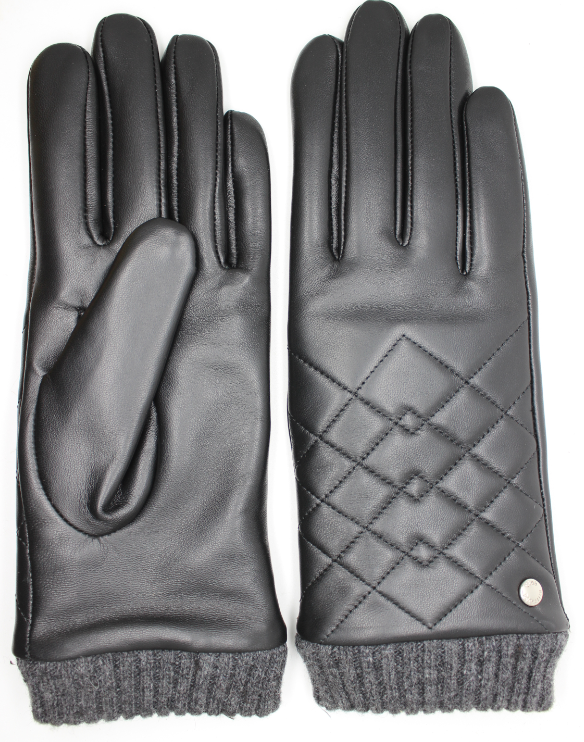 CLUB ROCHELIER LADIES QUILTED GLOVE WITH KNITTED CUFF