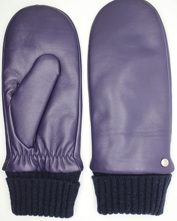 CLUB ROCHELIER LADIES' LEATHER MITT WITH KNITTED CUFF