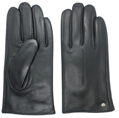 CLUB ROCHELIER MEN'S LEATHER GLOVE WITH STITCH, TOUCH