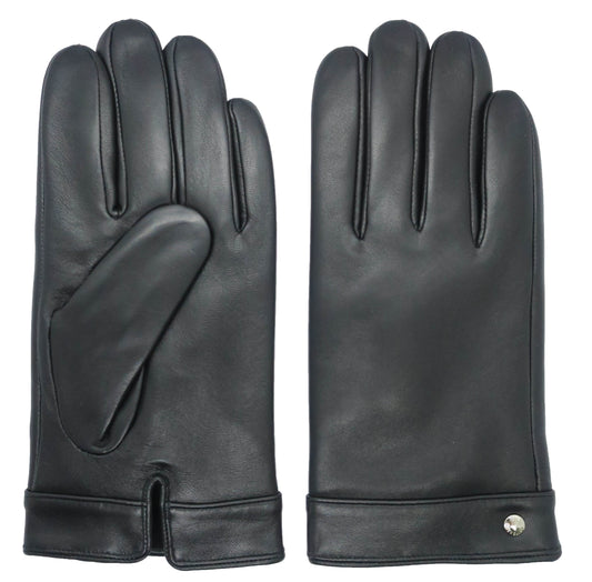 CLUB ROCHELIER MEN'S LEATHER GLOVE WITH STITCHING AND TOUCH
