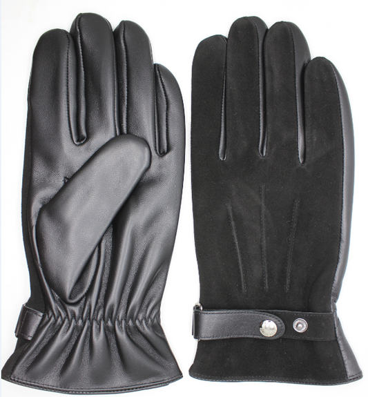 CLUB ROCHELIER MEN'S SUEDE LEATHER GLOVE WITH BELT