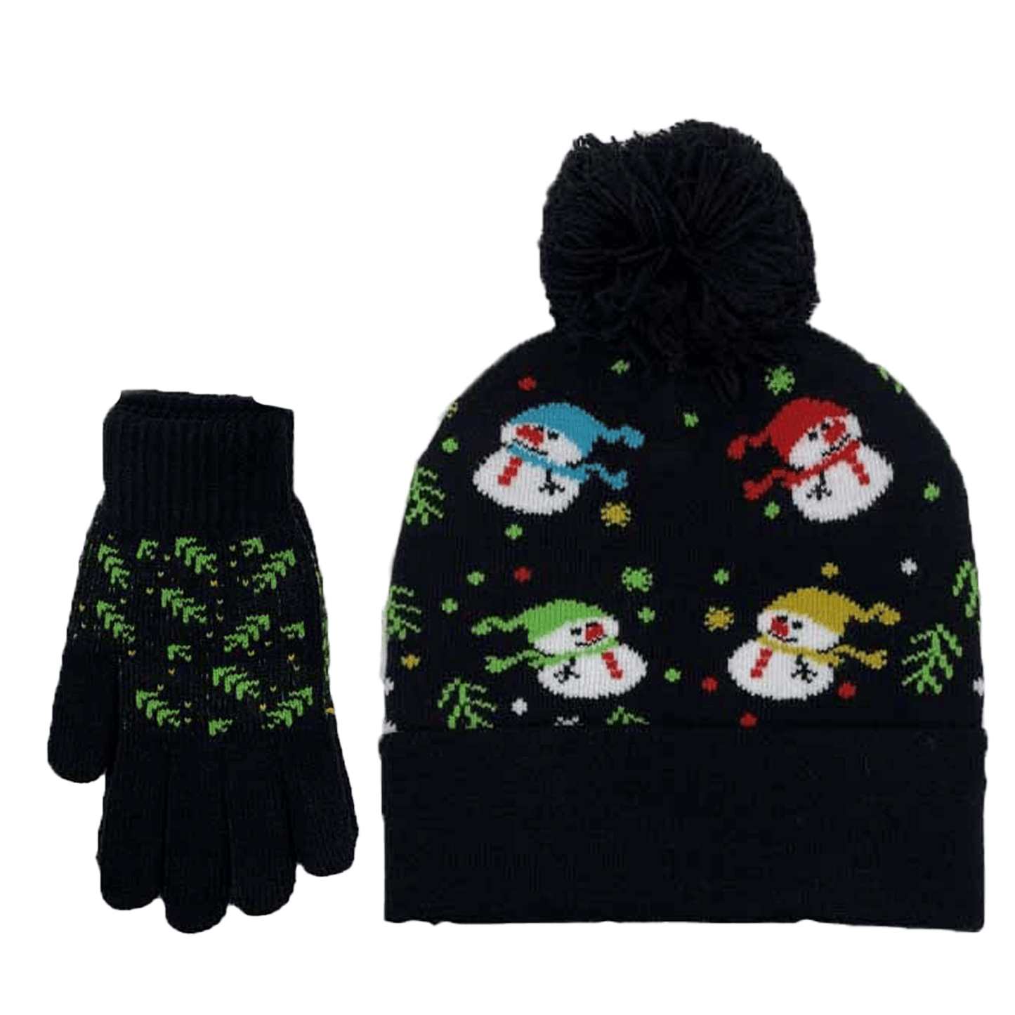 NICCI 2 PIECE HOLIDAY HAT GLOVE SET