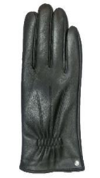 NICCI LADIES LEATHER GLOVE WITH 3 POINT DETAIL, TOUCH