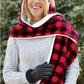 NICCI PLAID BLANKET SCARF