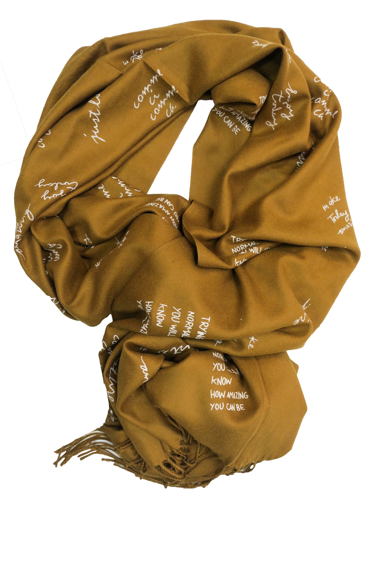 NICCI LADIES VISCOSE SCARF WITH WORDING