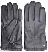 CLUB ROCHELIER CHINESE DEERSKIN MEN'S LEATHER GLOVE WITH KNIT CUFF