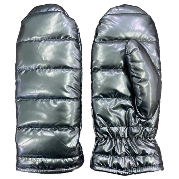 CLUB ROCHELIER LADIES METALLIC QUILTED PUFFER MITTEN