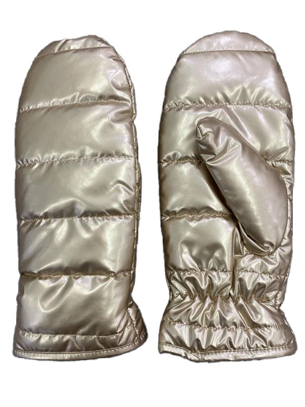 CLUB ROCHELIER LADIES METALLIC QUILTED PUFFER MITTEN